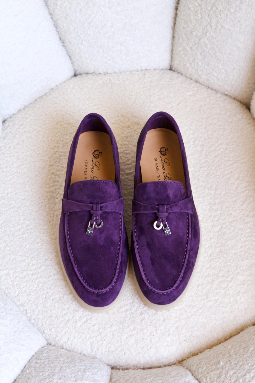 Loro Piana  Women's Loafers |  Summer Charms Walk Purple