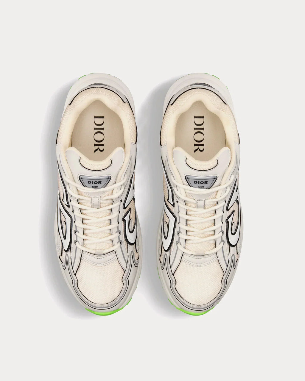Dior - B30 Mesh & Technical Fabric Cream Low Top