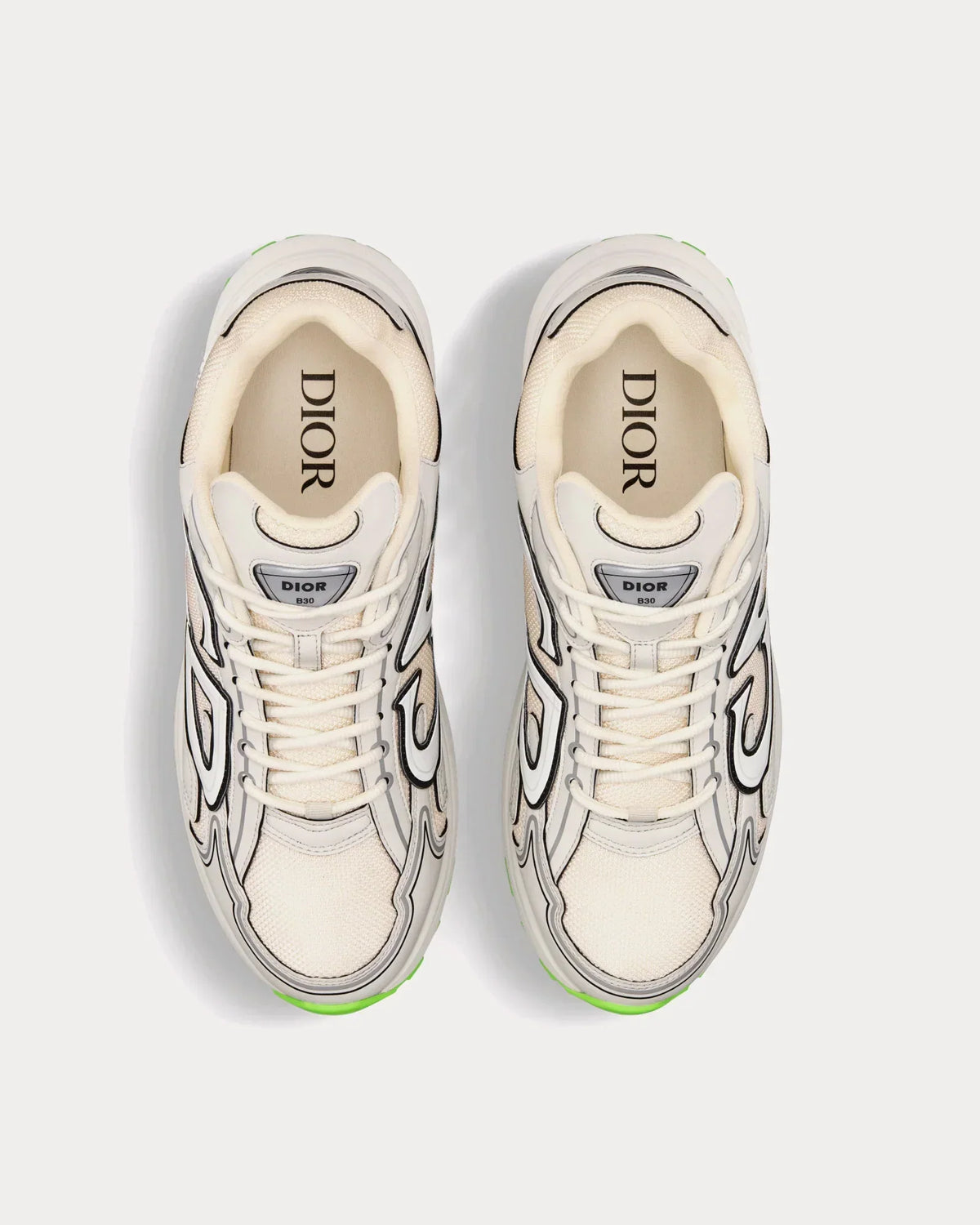 Dior - B30 Mesh & Technical Fabric Cream Low Top