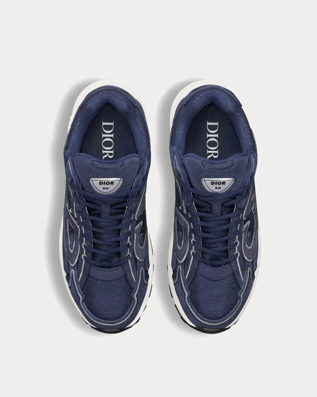 Dior - B30 Countdown Suede Navy Blue Low Top Sneakers
