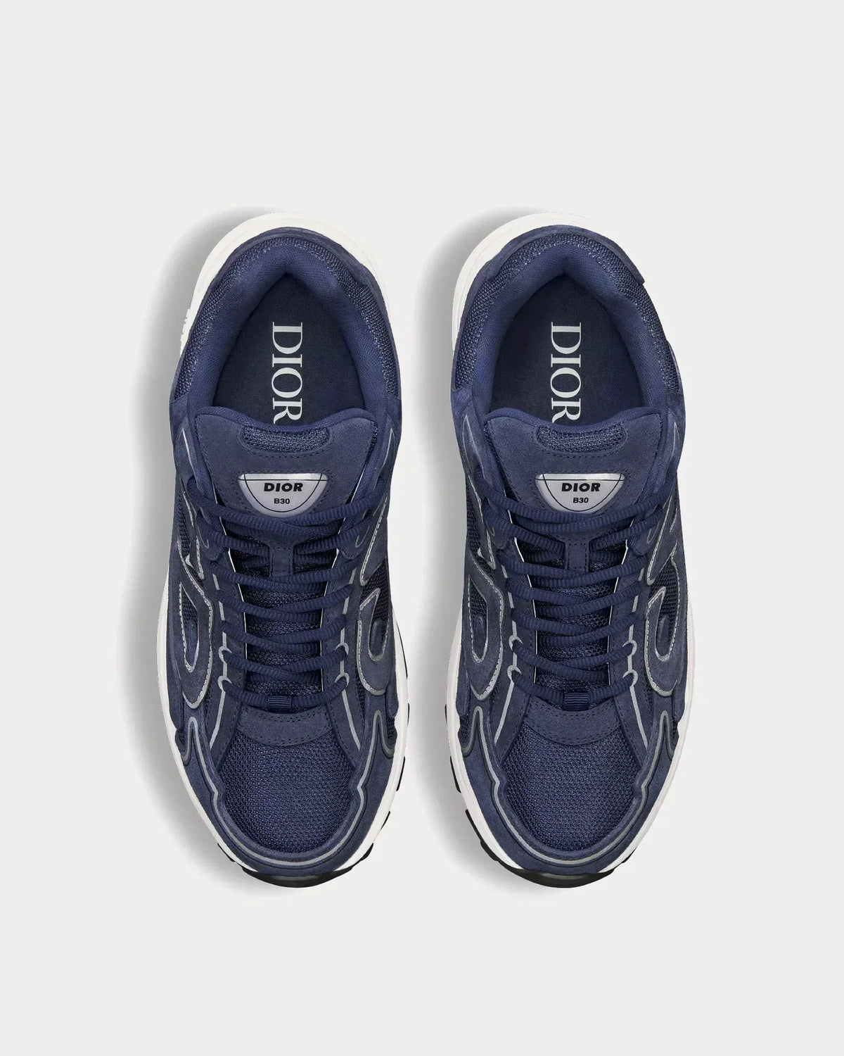 Dior - B30 Countdown Suede Navy Blue Low Top Sneakers