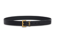 Saint Laurent Belt | Black Leather with Logo Buckle