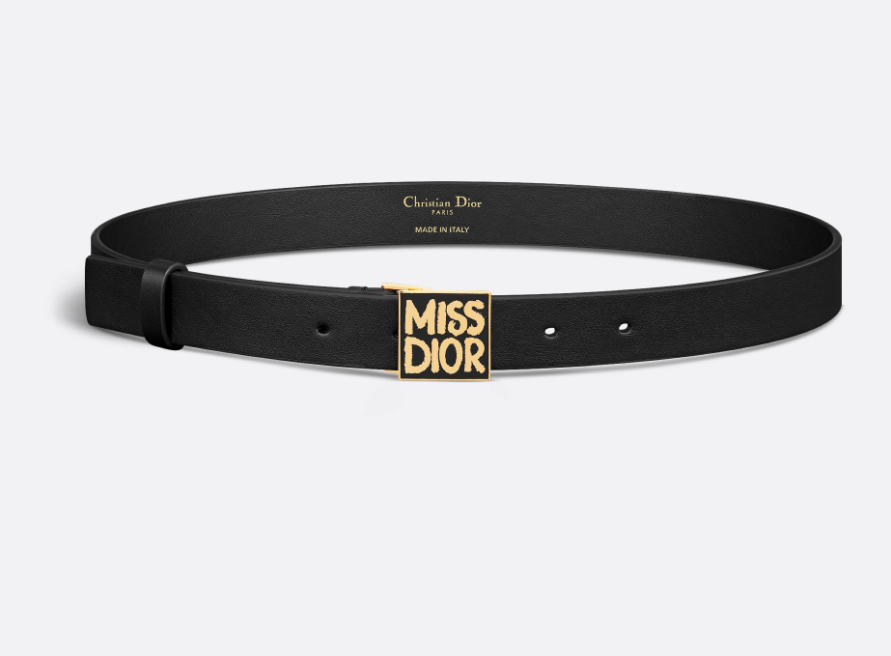 Dior Belt | Christian Miss Leather Black