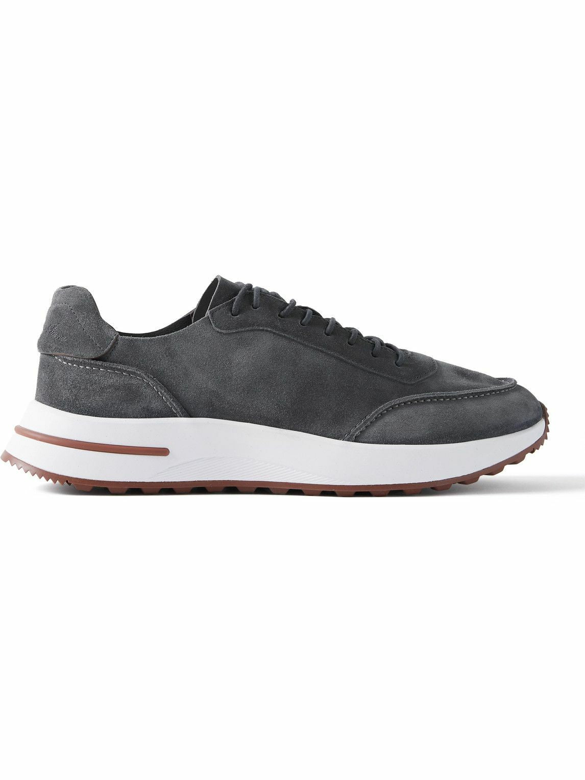 Loro Piana - Weekend Walk Suede Sneakers - Gray