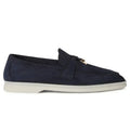 Loro Piana Loafers | Summer Charms Suede Argo Blue Melange