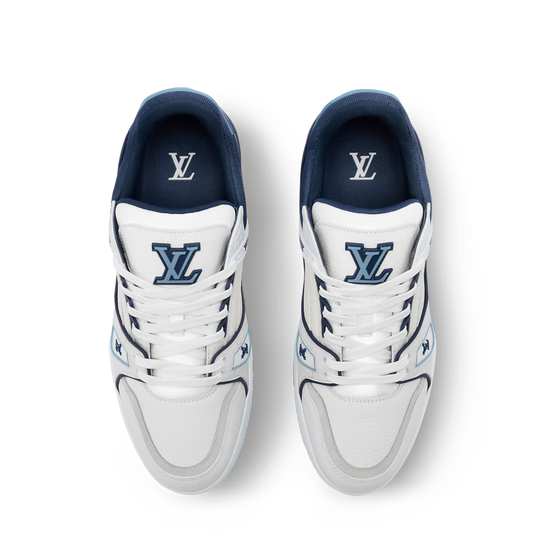 LV Trainer Sneaker Blue X White