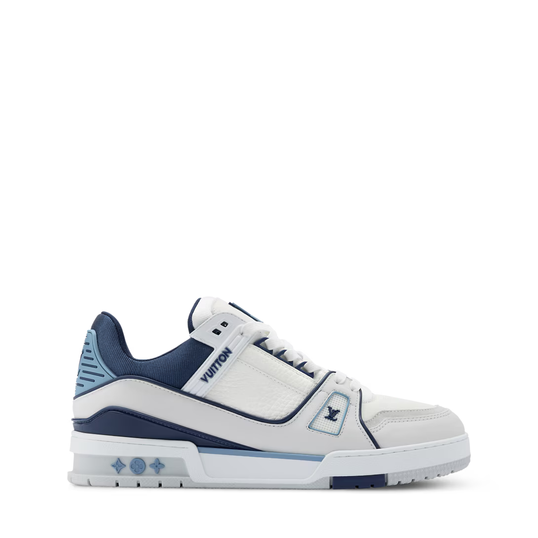 LV Trainer Sneaker Blue X White