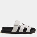 Hermes Chypre Sandals "White Leather"