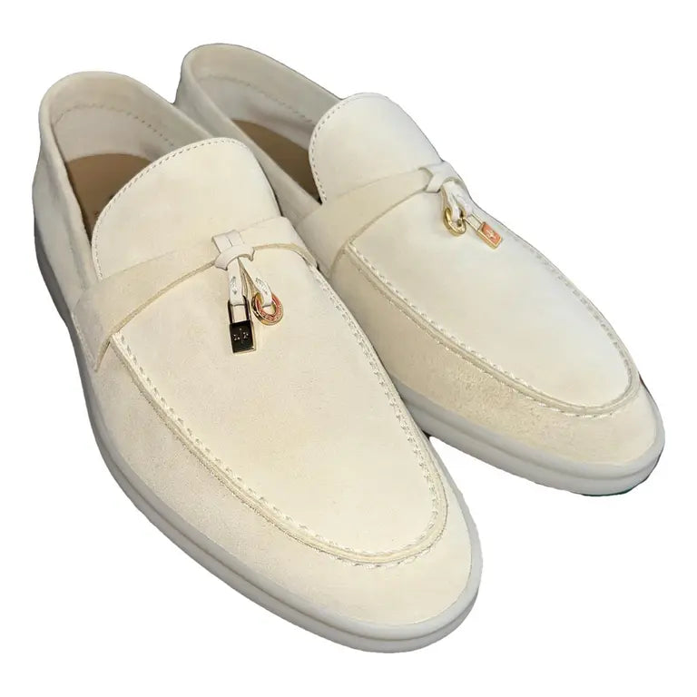 Loro Piana Loafers | Summer Charms Walk White Suede