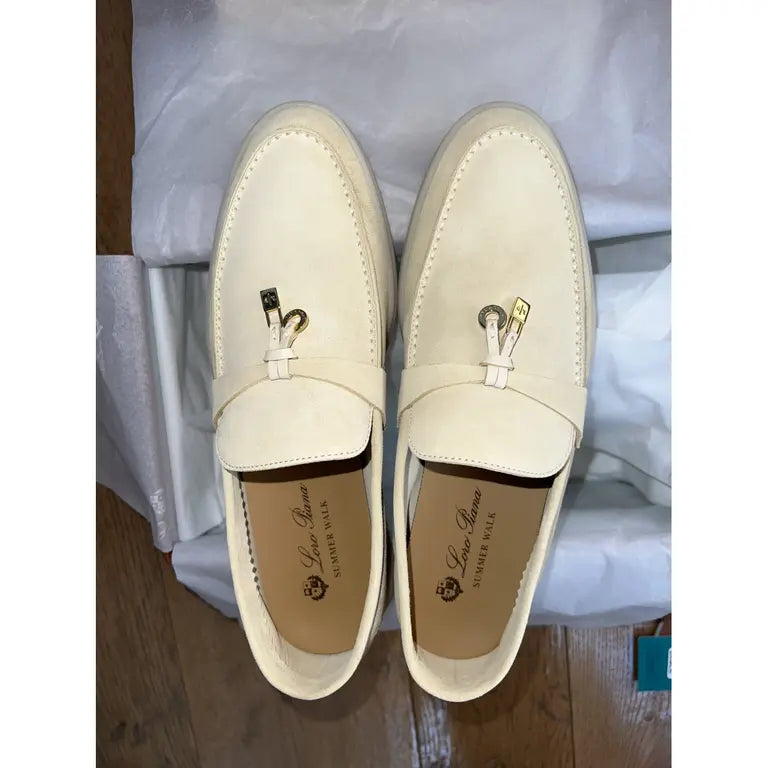 Loro Piana Loafers | Summer Charms Walk White Suede