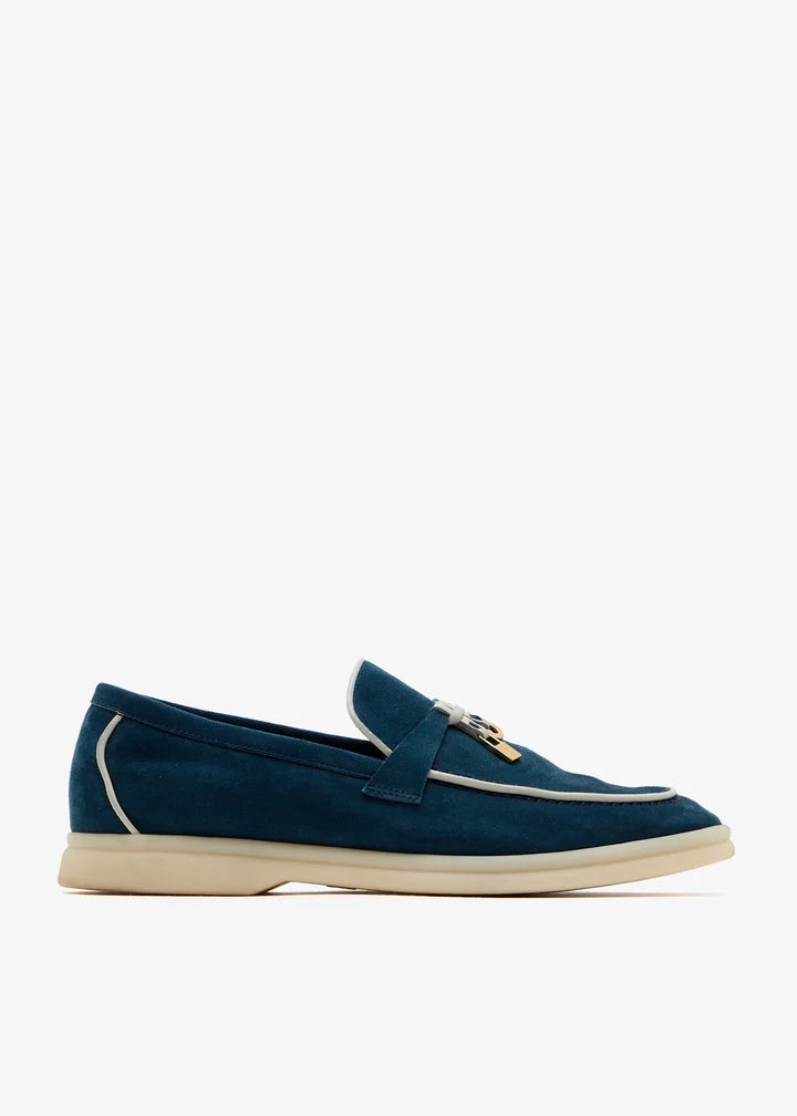 Loro Piana Women's Loafers |Summer Charms Walk Navy