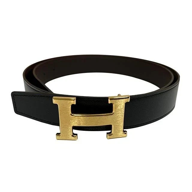 Hermès Belt | Leather Strap Buckle Black