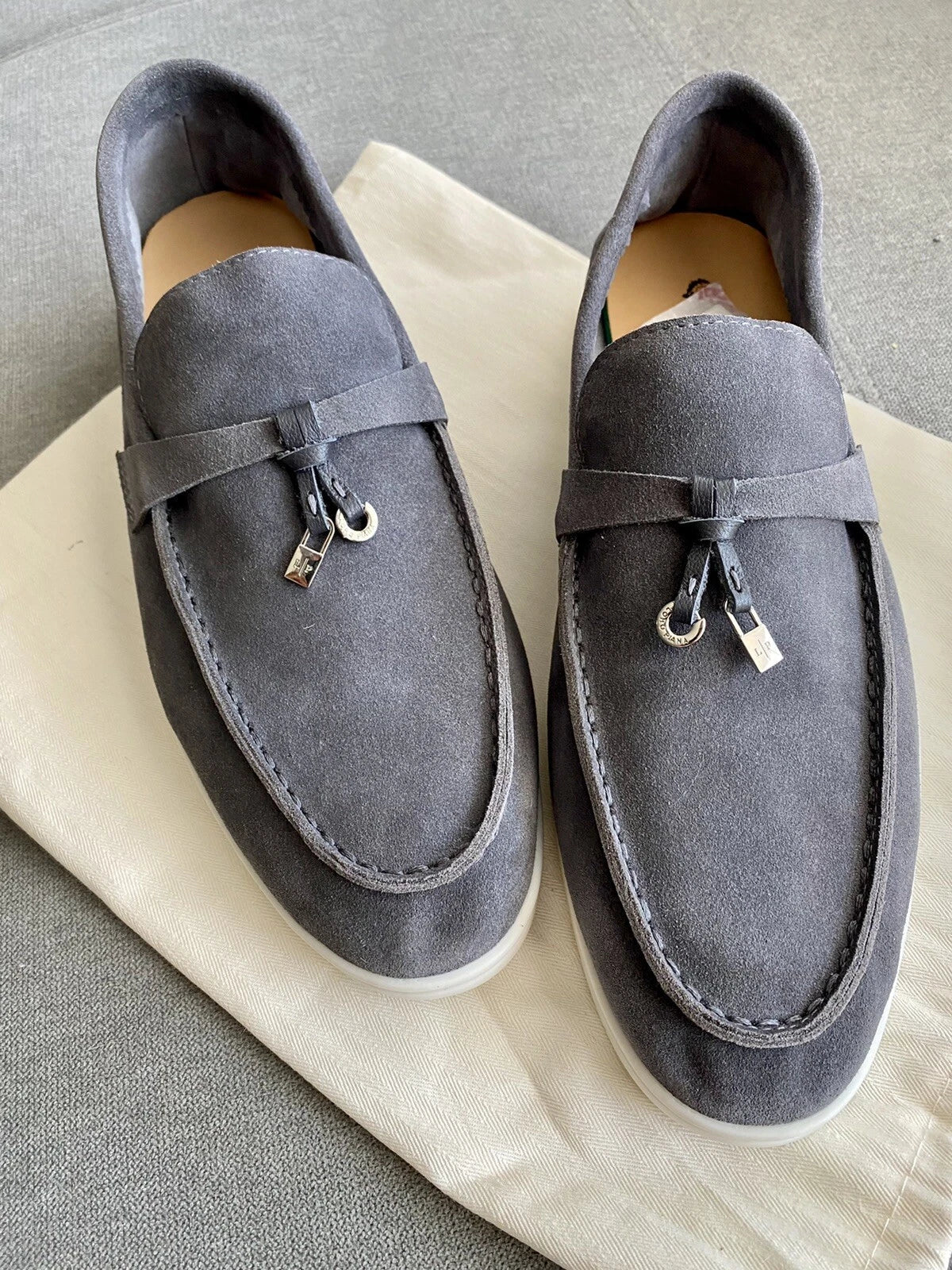 Loro Piana Women's Loafers | These Are Summer Charms Walk Grey