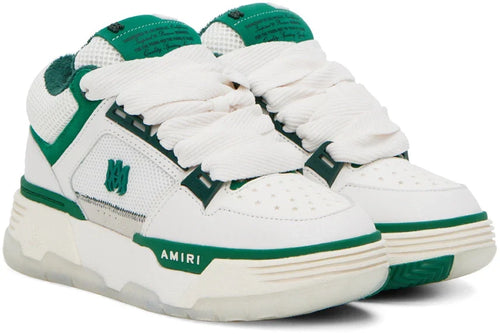 AMIRI White & Green MA-1 Sneakers